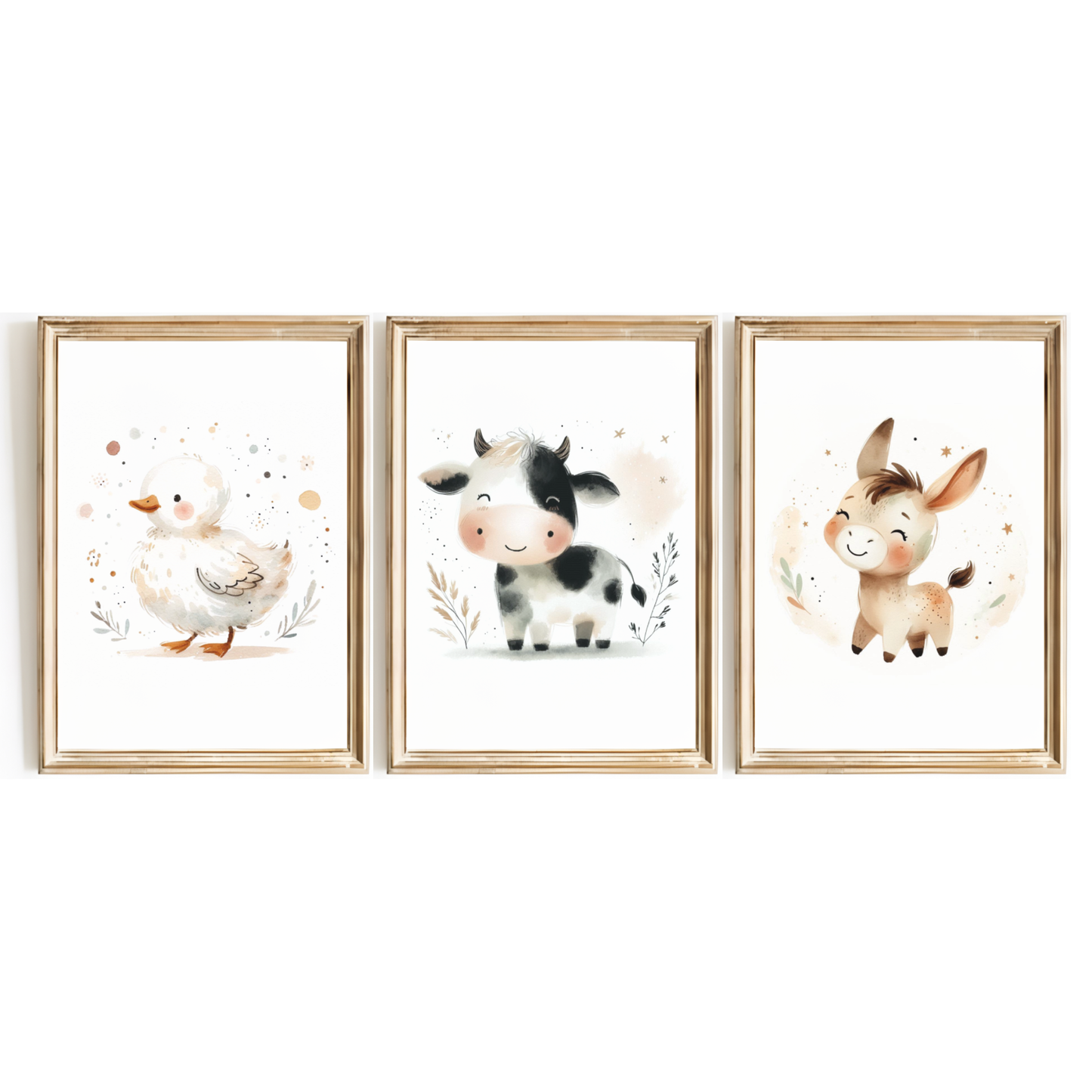 Nursery Farm Animal Print Set