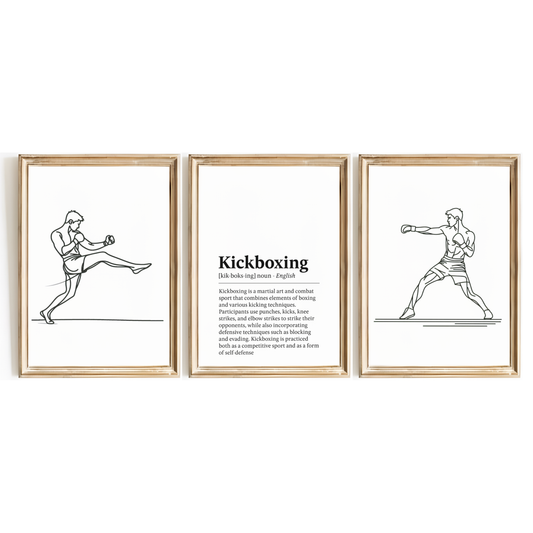 Kickboxing Definition Print Set