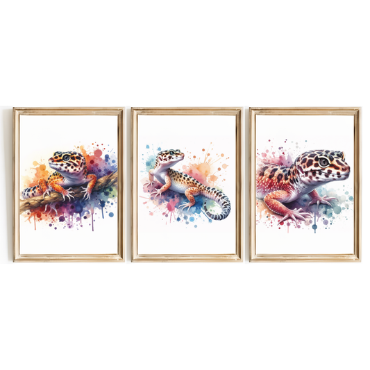 Leopard Gecko Print Set