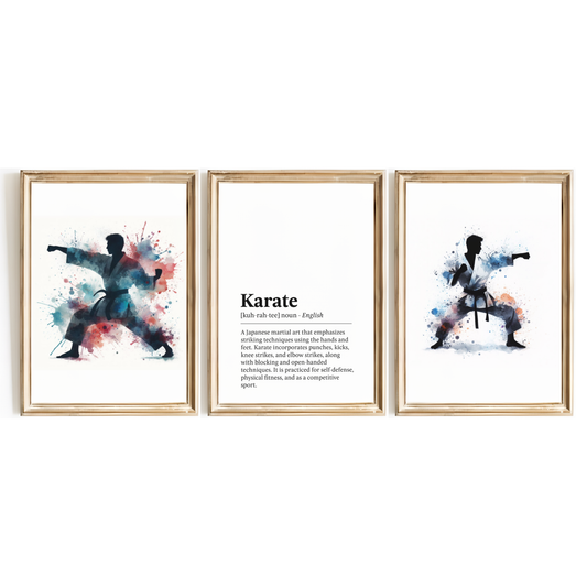 Karate Definition Print Set