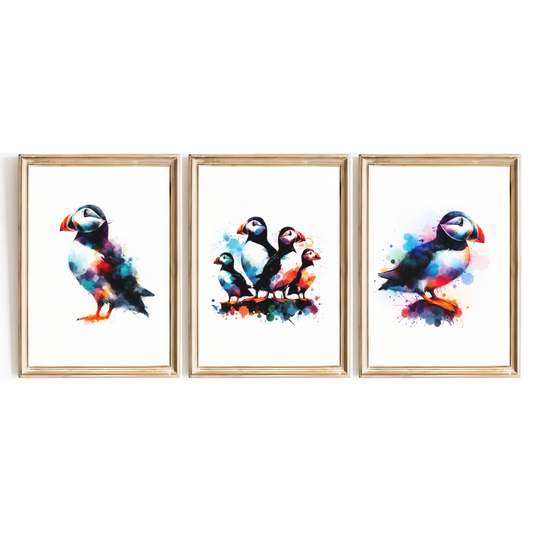 Puffin Print Set
