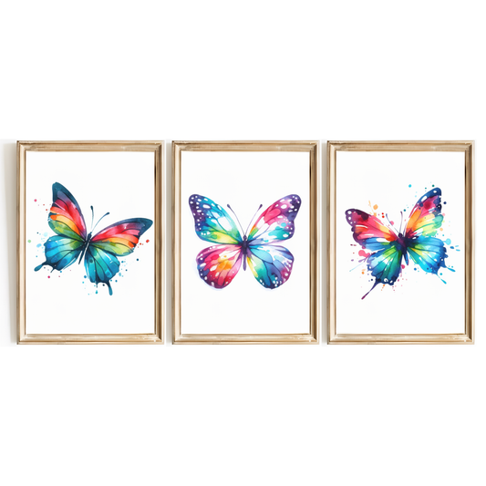Colourful Butterfly Print Set