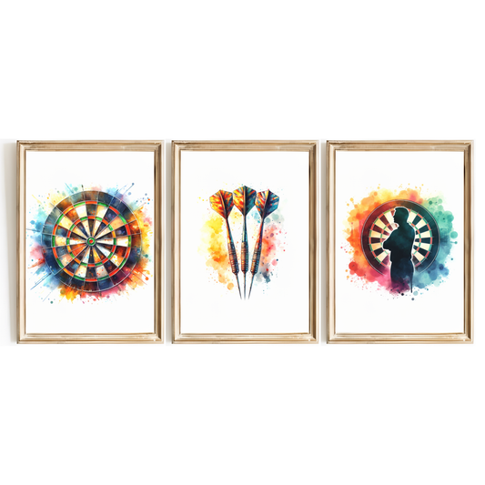 Colourful Darts Print Set