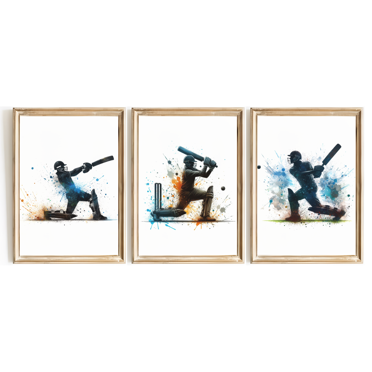 Cricket Batsmen Print Set