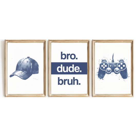 Bro Dude Bruh Print Set