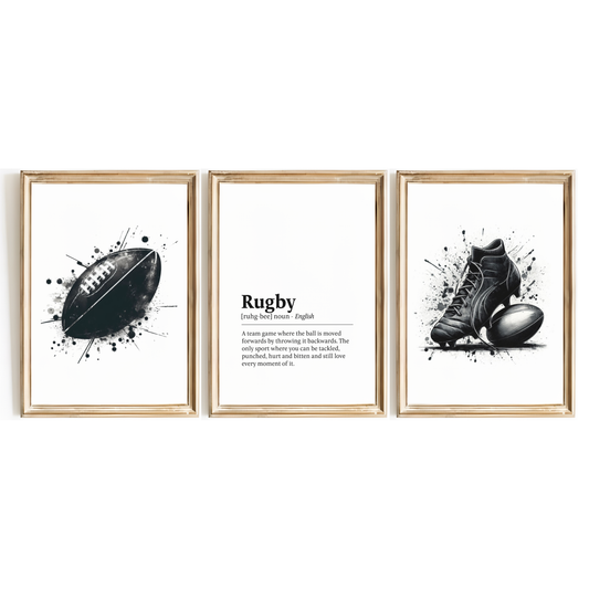 Rugby Definition Print Set