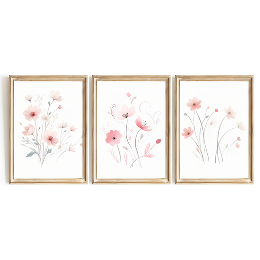 Floral Nursery Print Set
