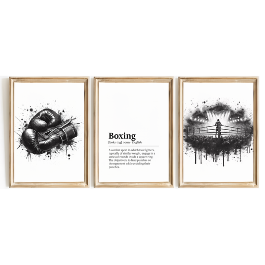 Boxing Definition Print Set