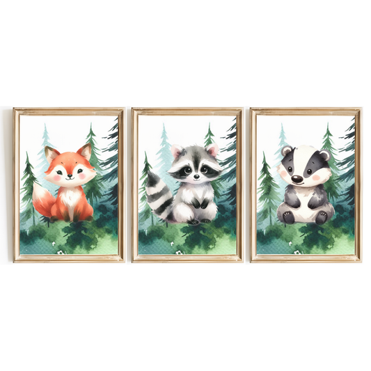 Woodland Nursery Print Set