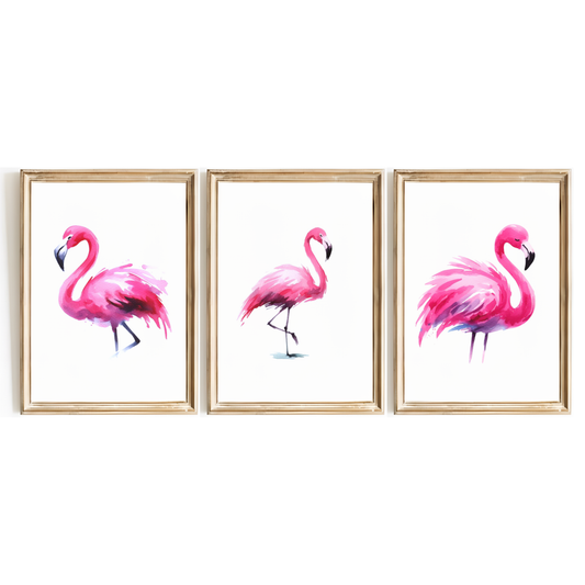 Flamingo Print Set