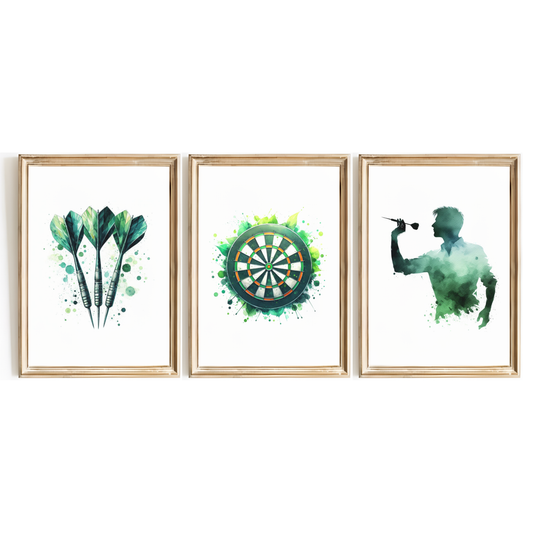 Green Darts Print Set