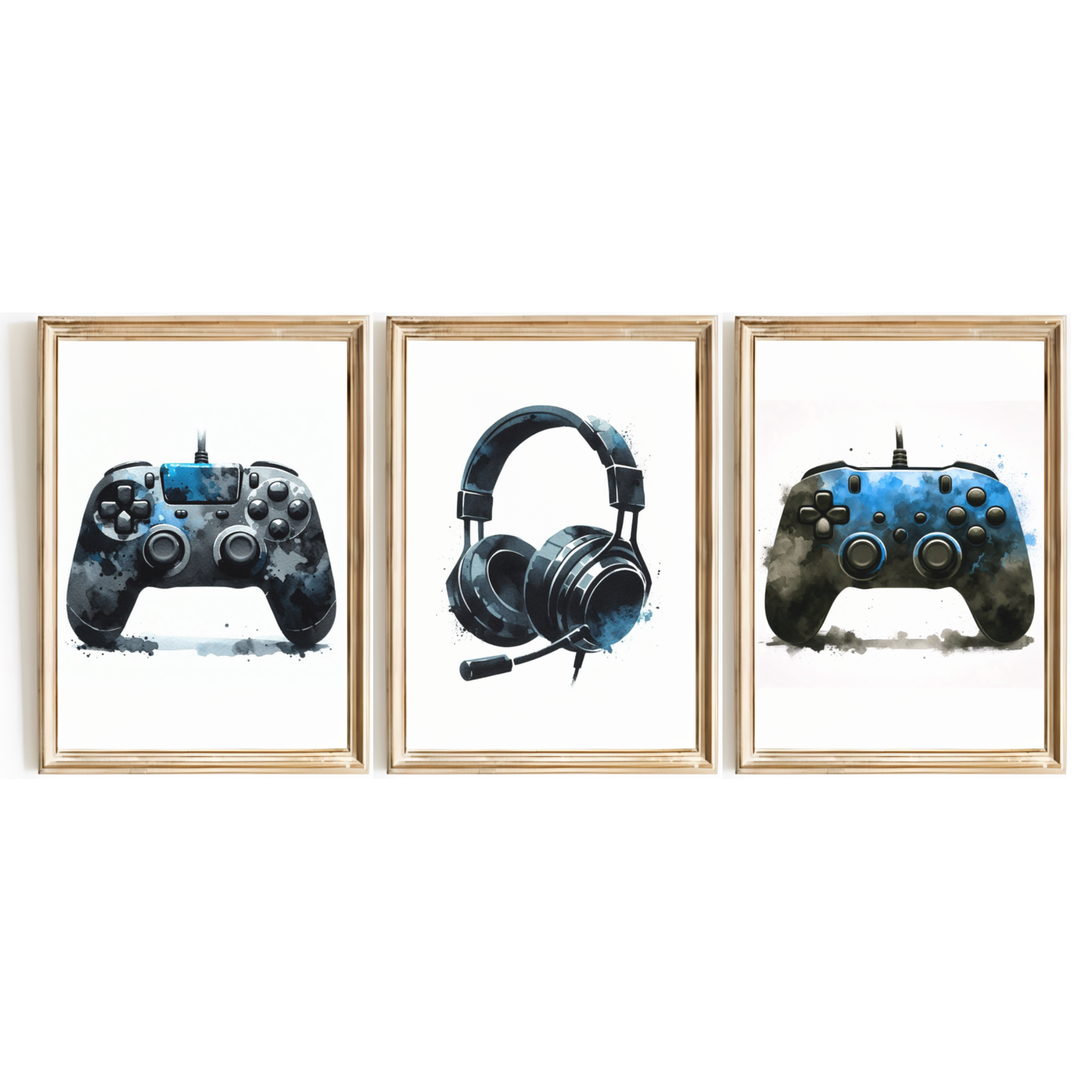 Blue Gaming Print Set