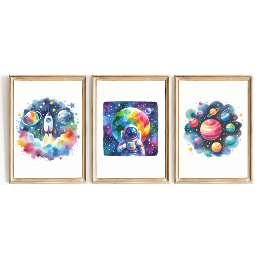Colourful Space Print Set