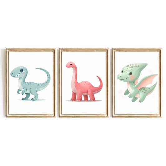 Kids Dinosaur Print Set