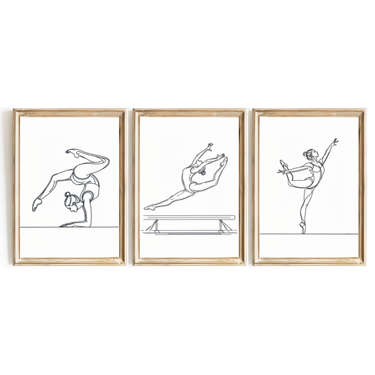 Minimal Gymnastics Print Set