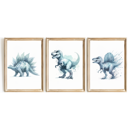 Blue Dinosaur Print Set