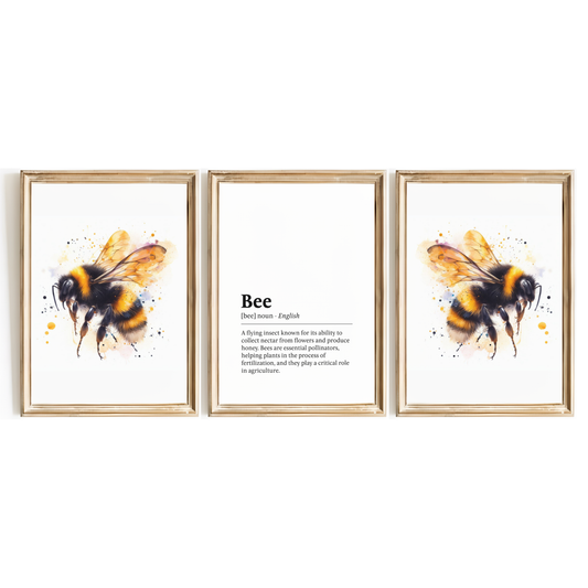Bee Definition Print Set