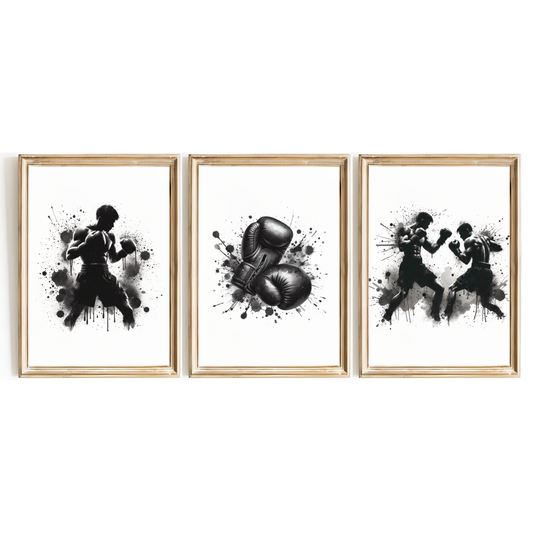 Black Boxing Print Set