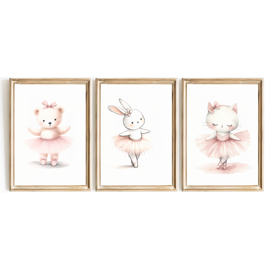 Animal Ballet Print Set