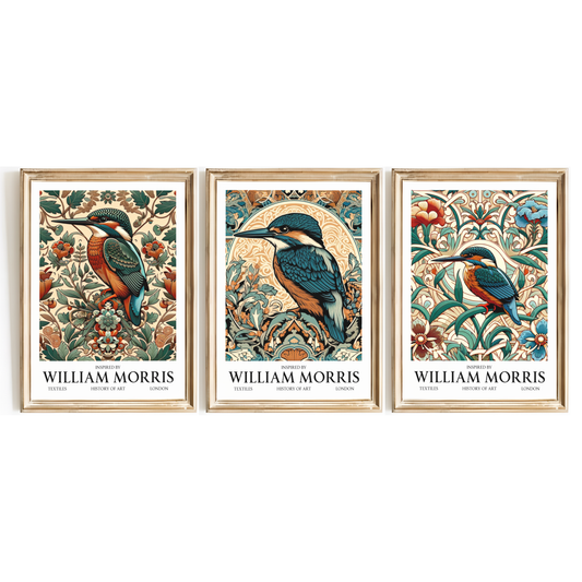 William Morris Kingfisher Print Set