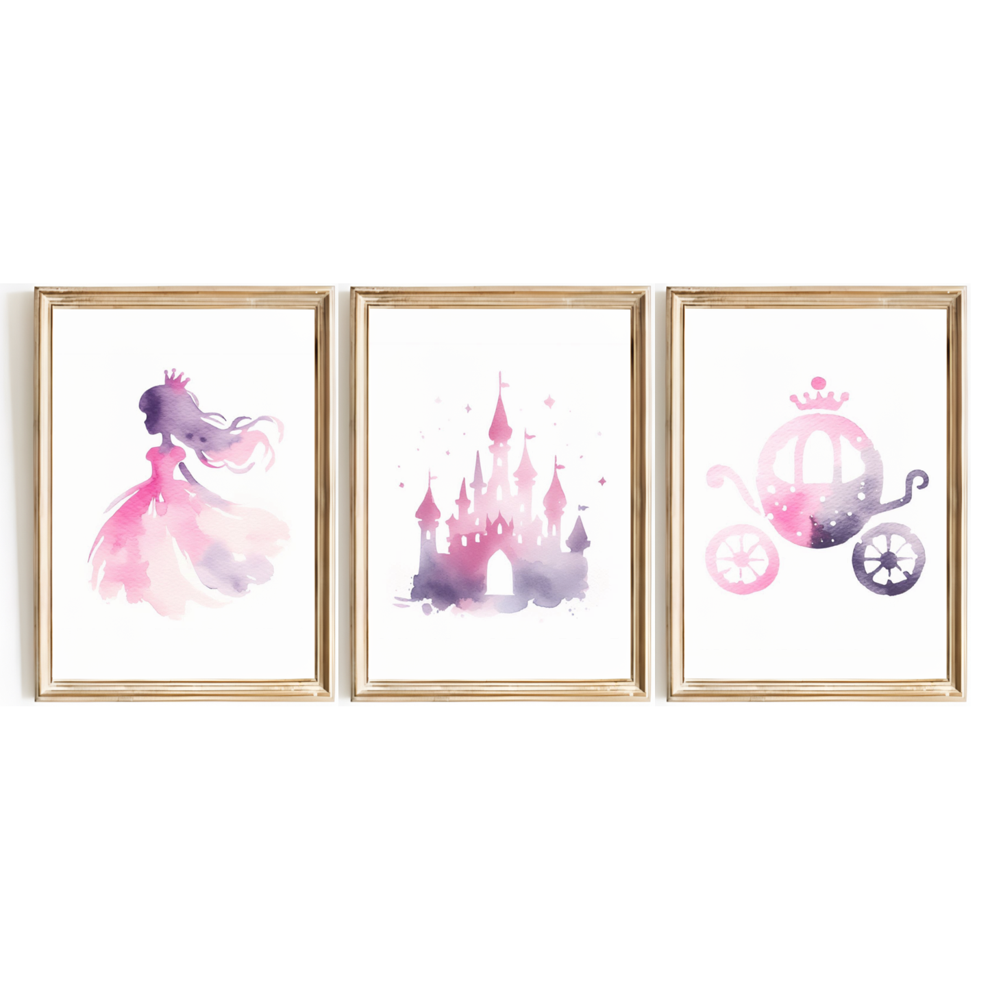 Watercolour Princess Print Set