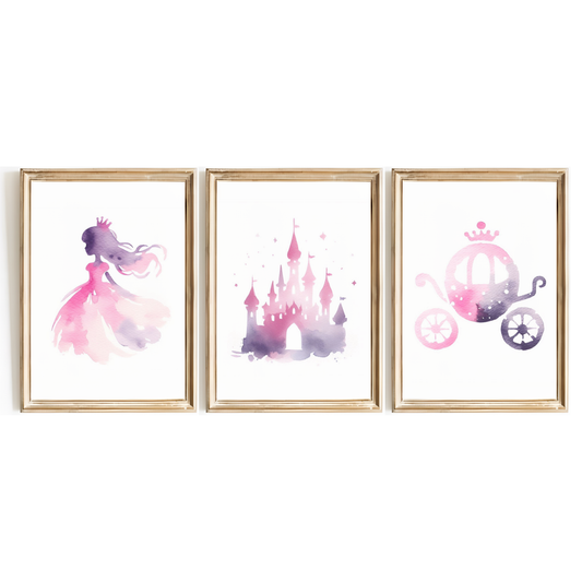 Watercolour Princess Print Set