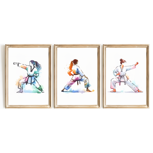 Girls Taekwondo Print Set