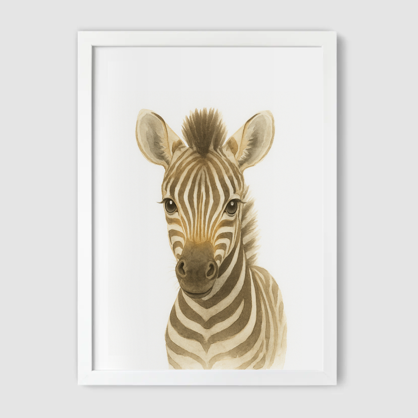 Baby Zebra Nursery Print - Safari Animal Collection