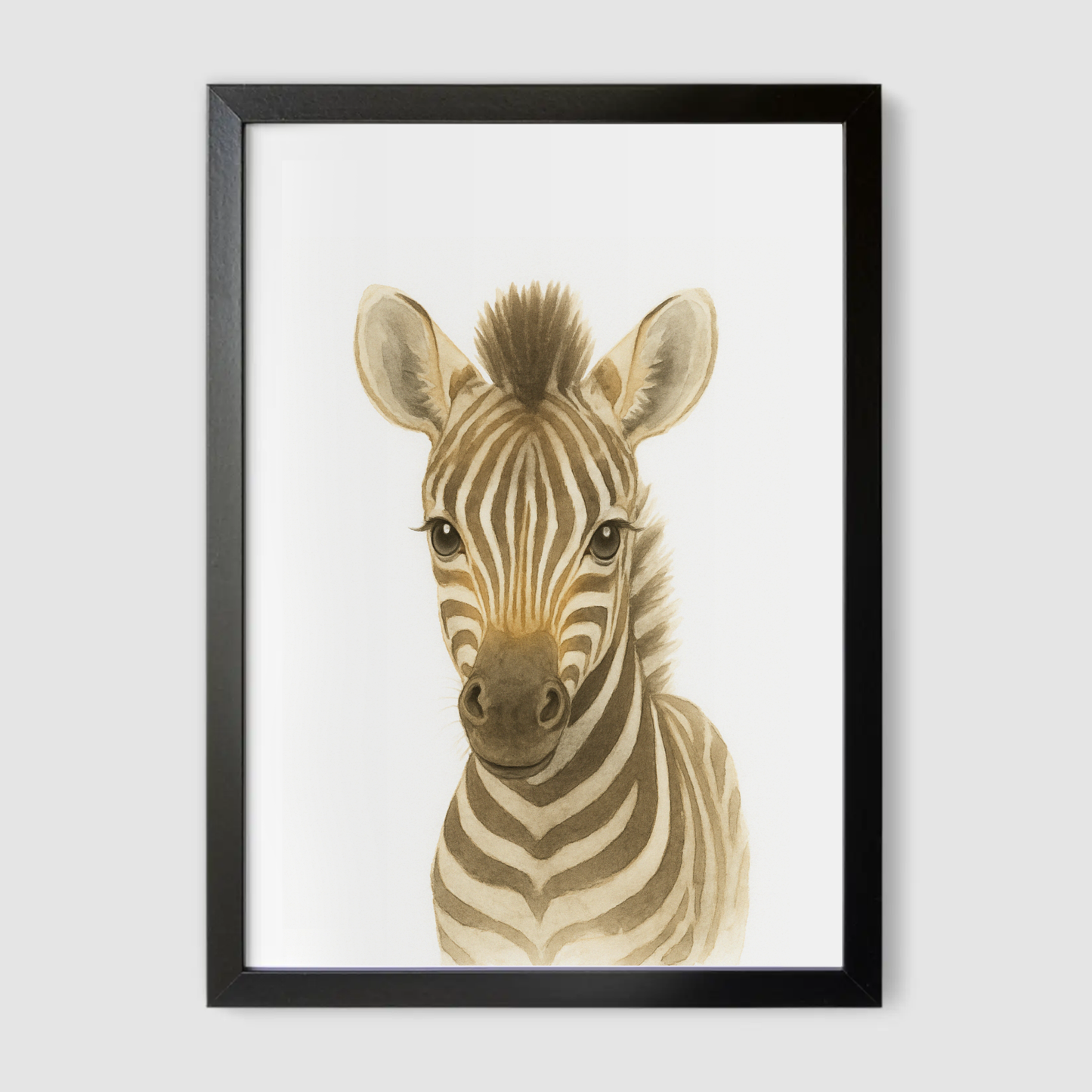 Baby Zebra Nursery Print - Safari Animal Collection