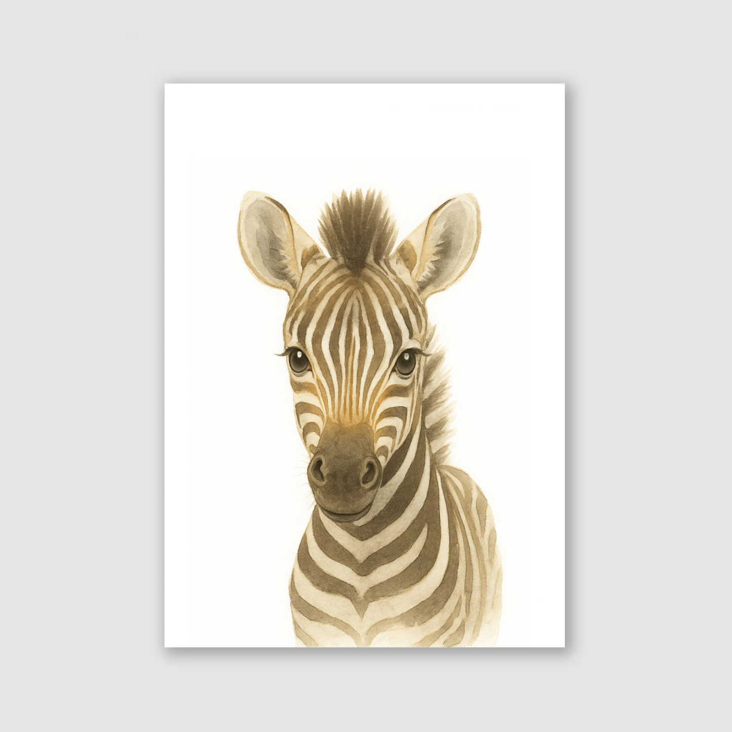 Baby Zebra Nursery Print - Safari Animal Collection
