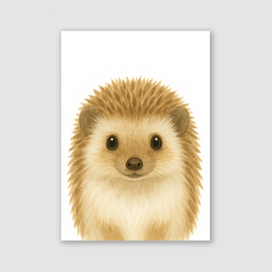Baby Hedgehog Nursery Print - Woodland Animal Collection