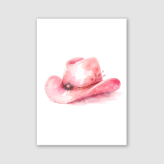 Pink Cowgirl Hat Print - Horse & Pony Collection