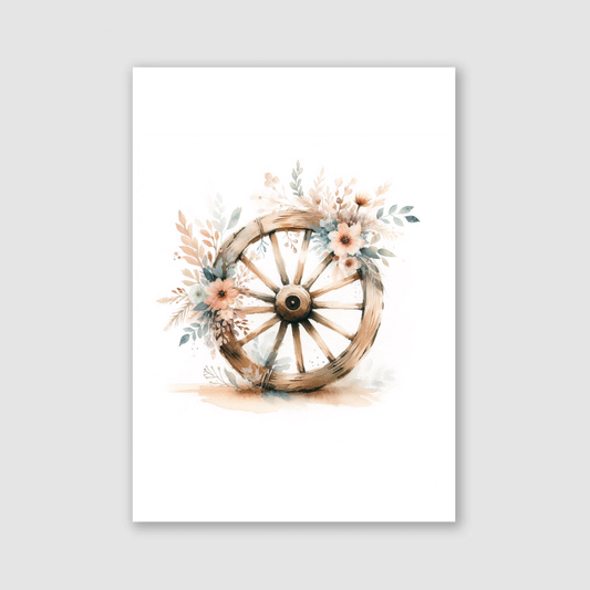 Floral Wagon Wheel Print - Horse & Pony Collection