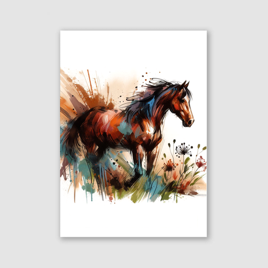 Brown Horse Print - Horse & Pony Collection