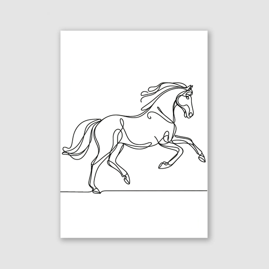 Horse Line Art Print - Horse & Pony Collection