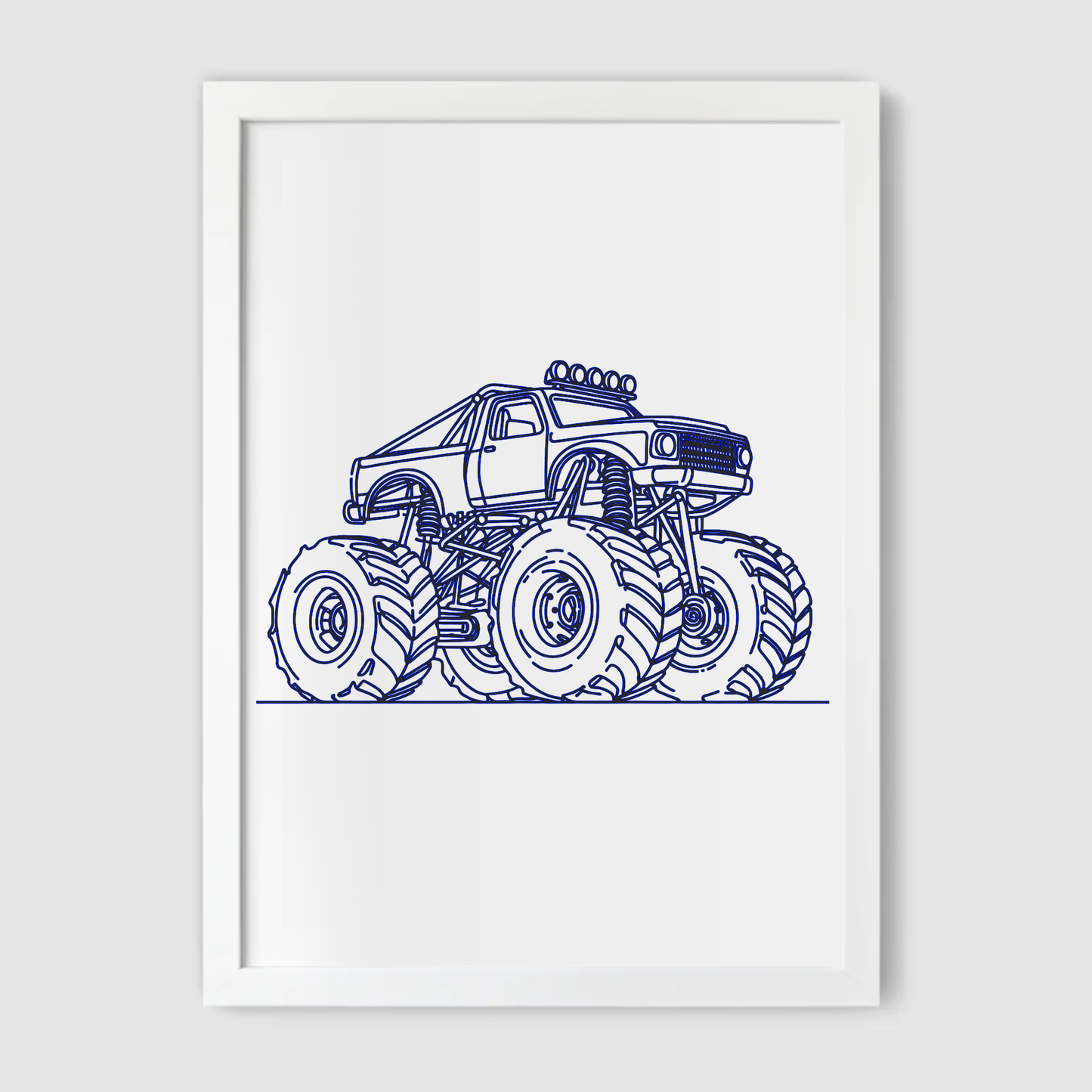 Blue Monster Truck Print - Vehicles Collection