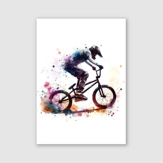 Colourful BMX Print - Biking & BMX Collection