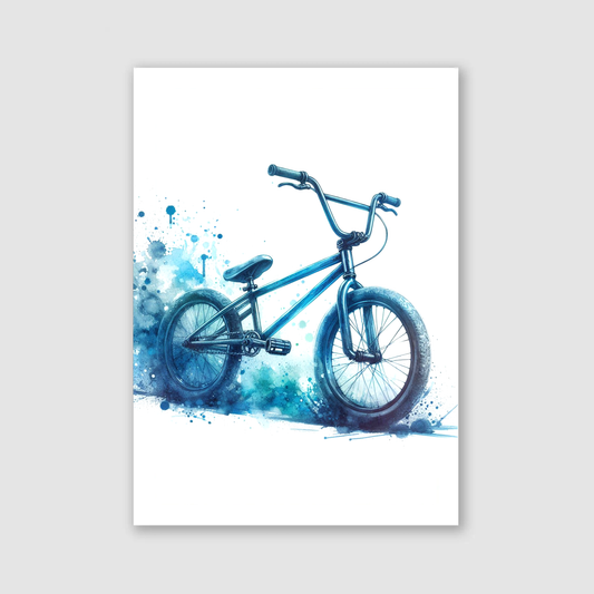 Blue BMX Print - Biking & BMX Collection