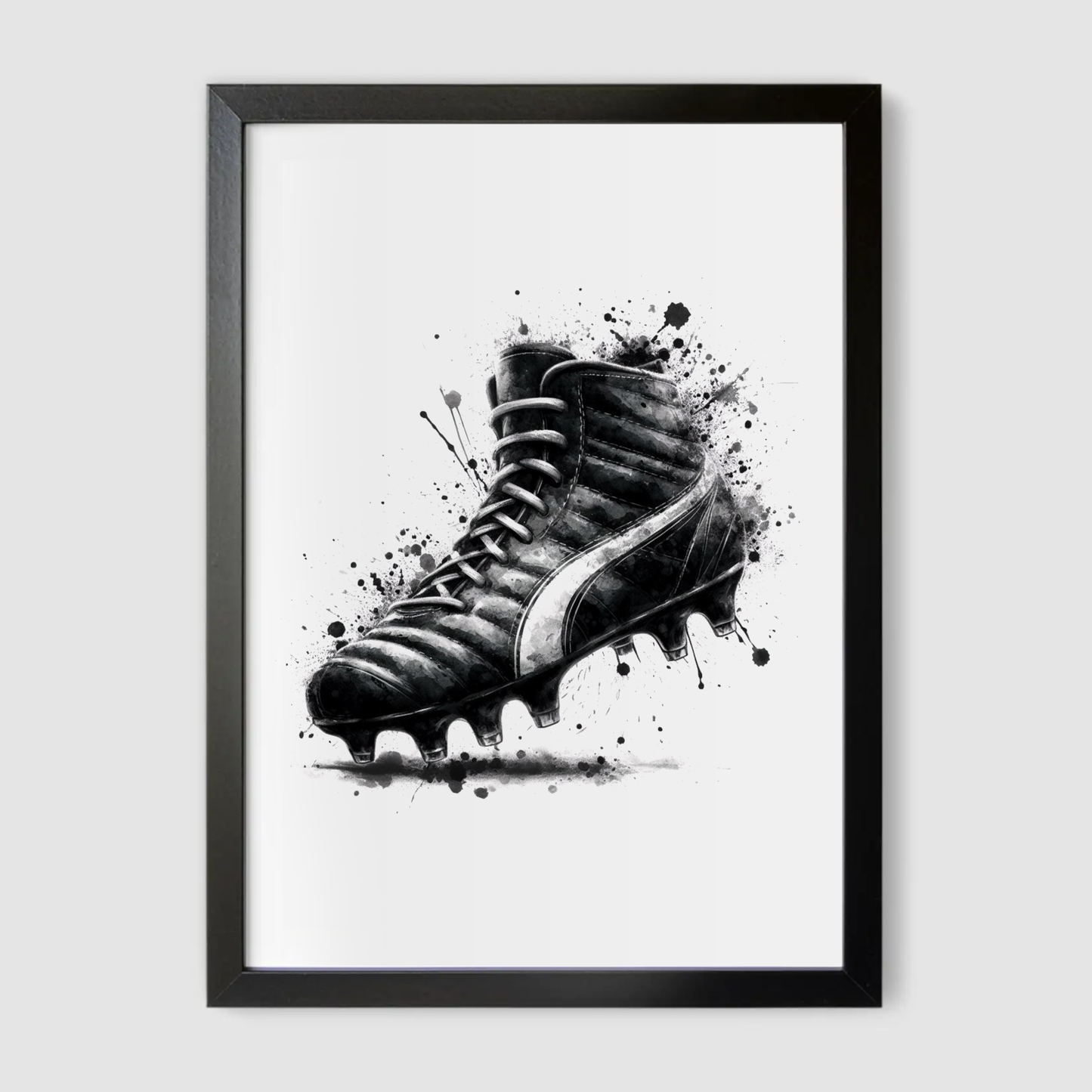 Black Rugby Boot Print - Rugby Collection