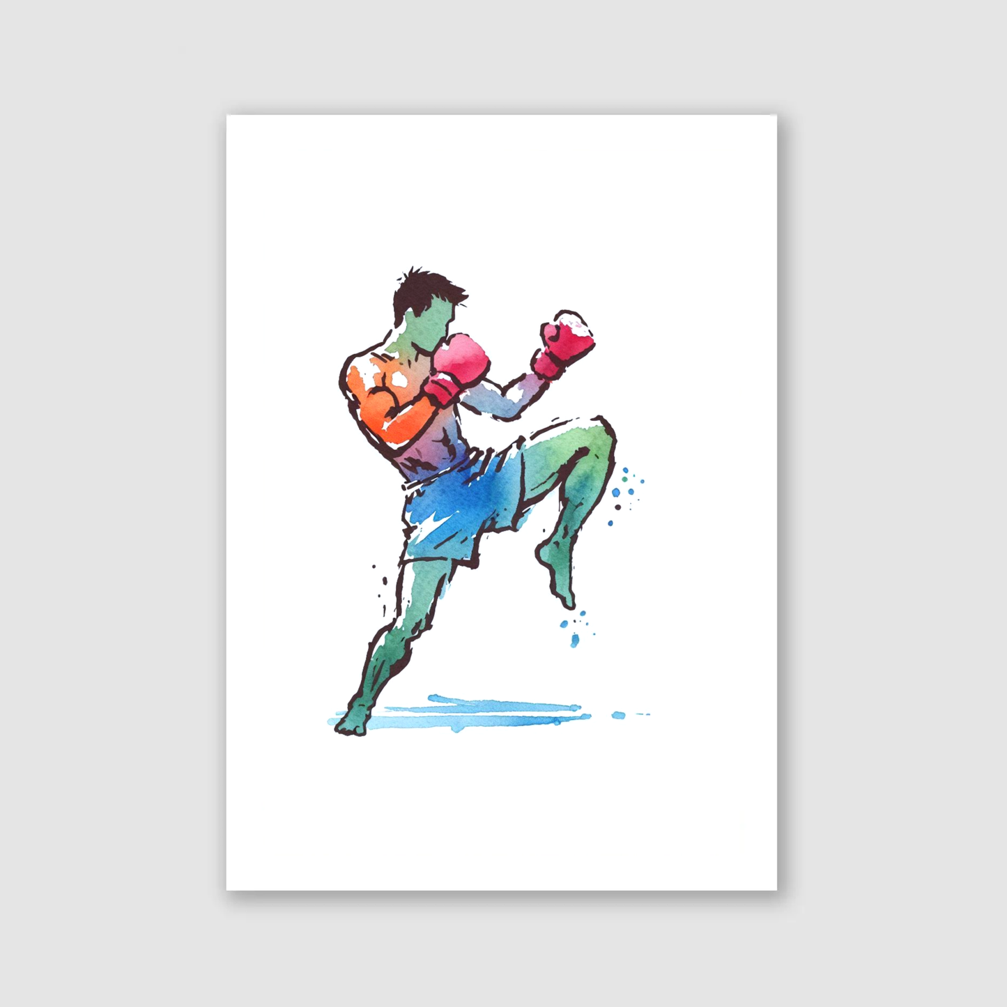 Pastel Muay Thai Print - Combat Collection