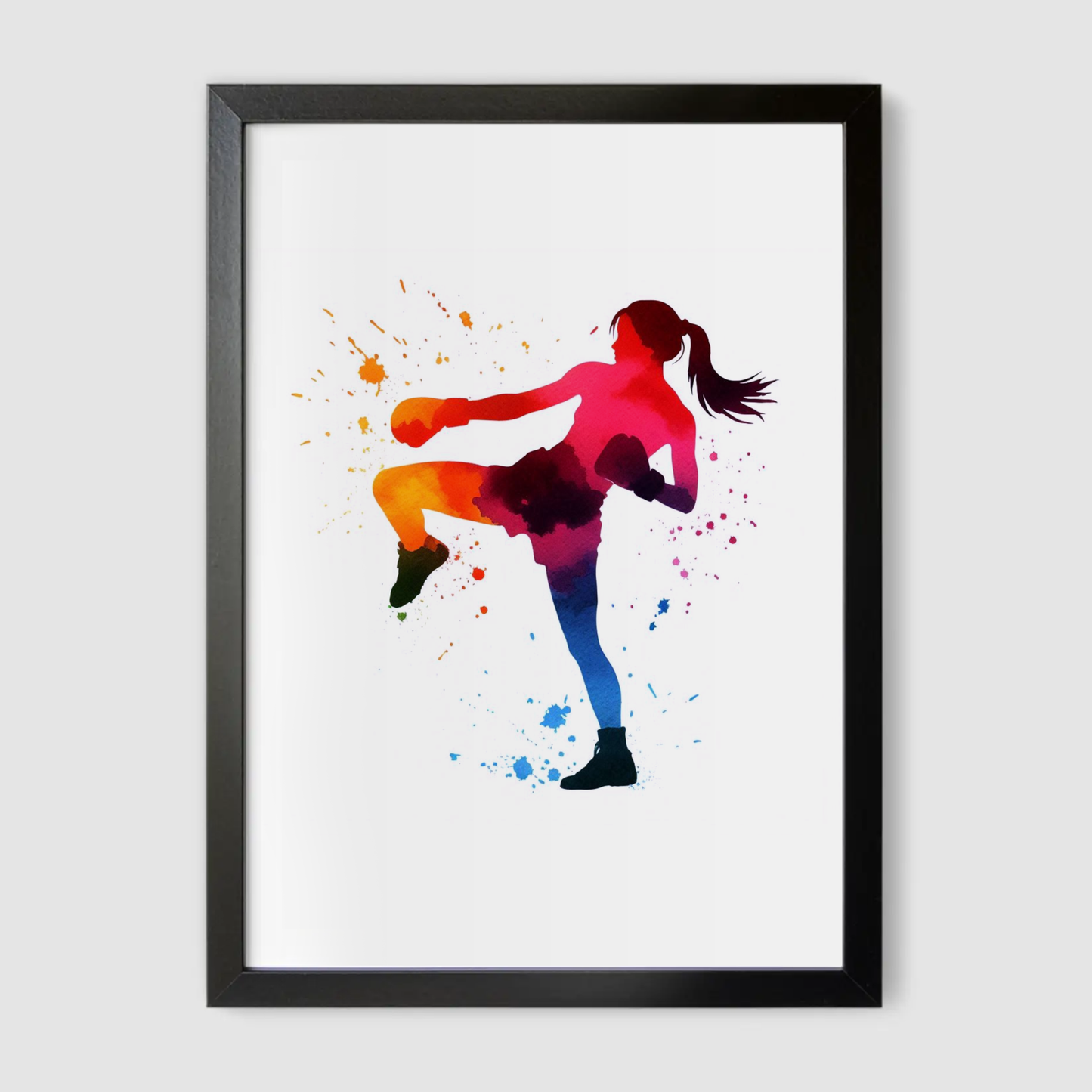 Colourful Girls Kickboxing Print - Combat Collection