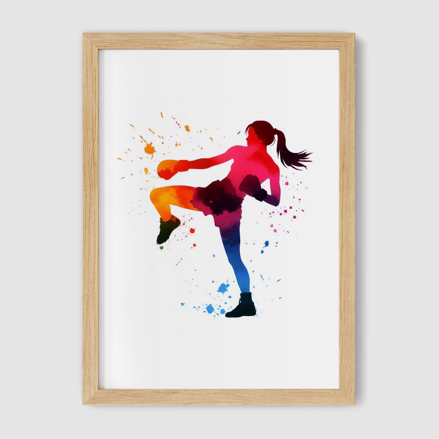 Colourful Girls Kickboxing Print - Combat Collection