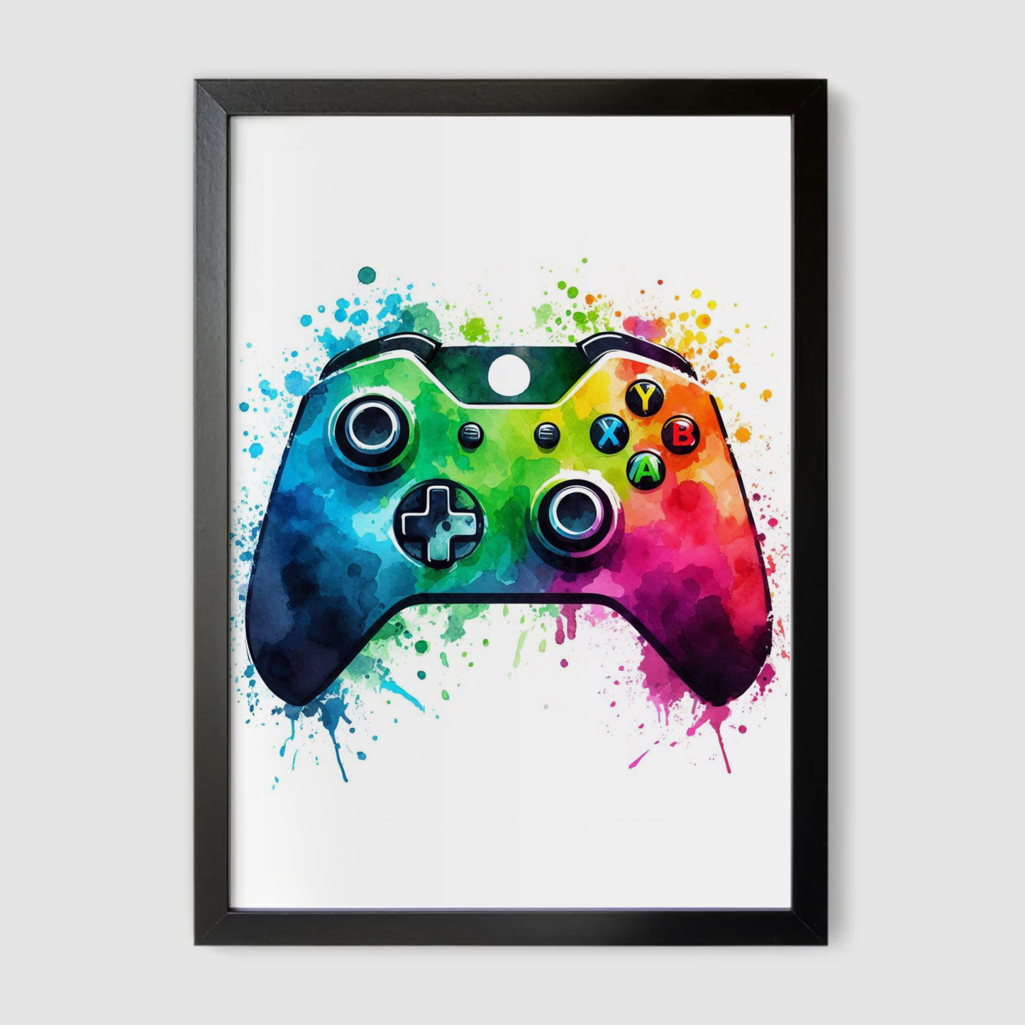 Colourful Controller Art Print - Gaming Collection