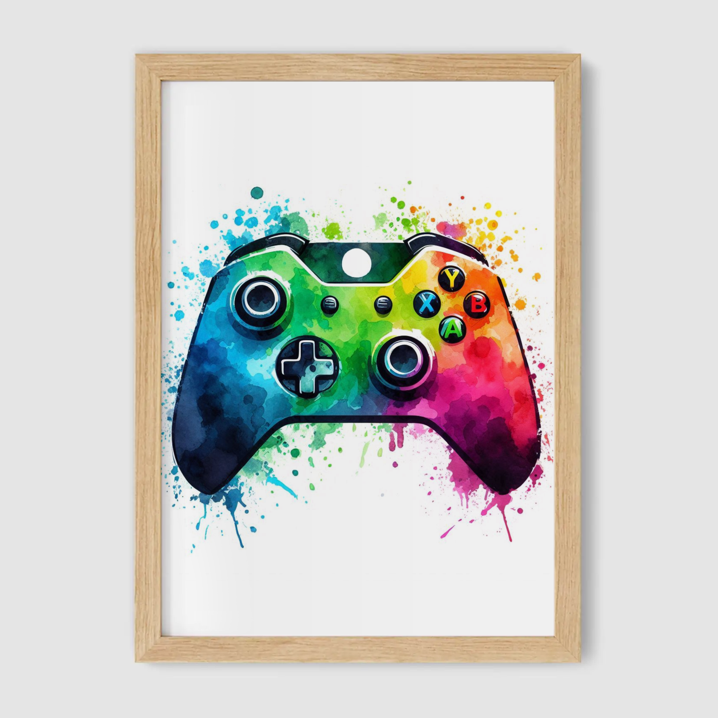 Colourful Controller Art Print - Gaming Collection
