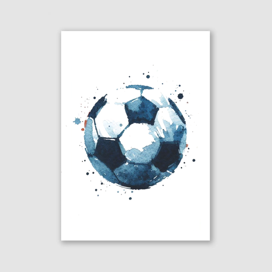 Blue Football Art Print - Football Collection