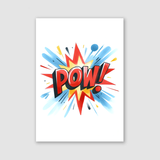 Comic Book Pow Print - Superhero Collection
