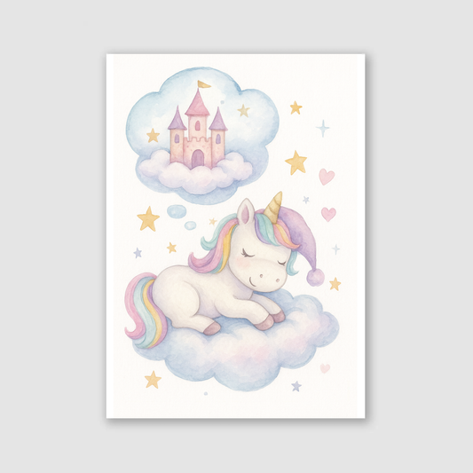 Unicorn Dreaming Print - Unicorns Collection