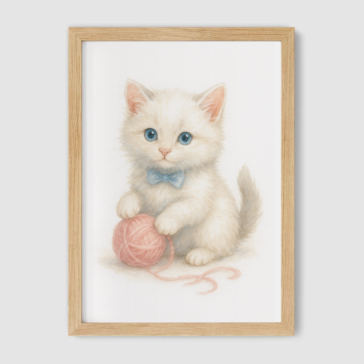 Kitten With Yarn Print - Cute Pets Collection