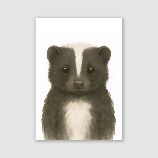 Baby Skunk Nursery Print - Woodland Animal Collection