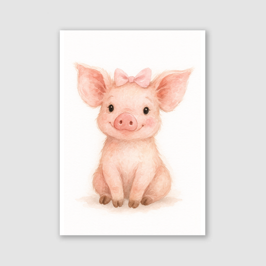 Baby Piglet Print - Cute Pets Collection
